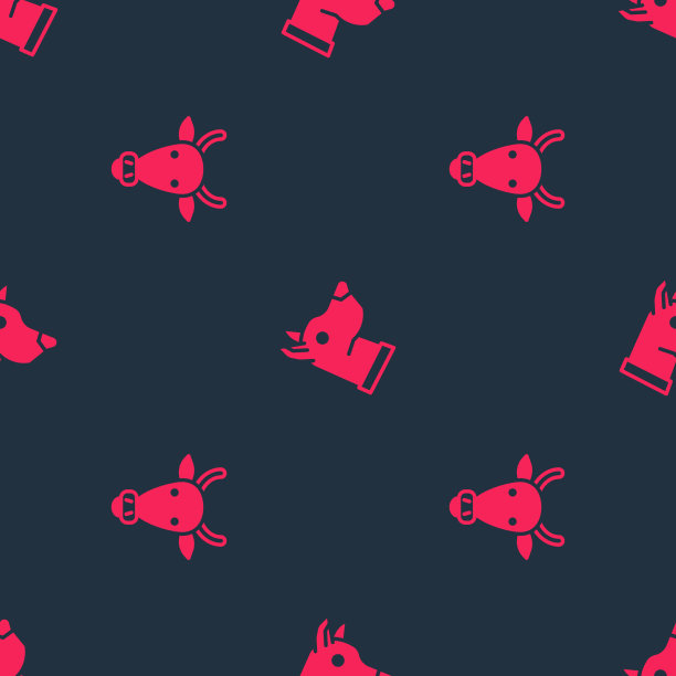 设置牛头和狗在无缝模式图片下载