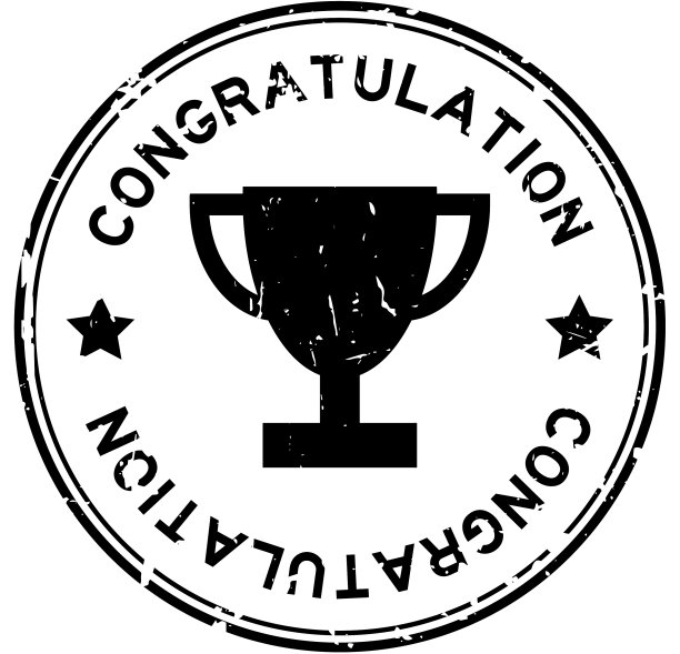 Grunge black的祝贺词和奖杯图标图片下载