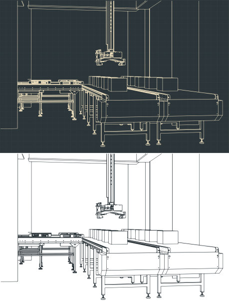 输送线和机械手图纸图片下载