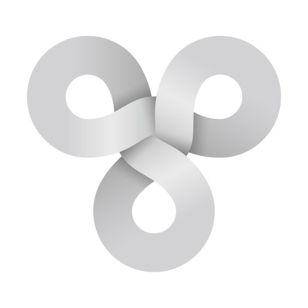 三角结标志由三个相连的环组成。凯尔特三位一体符号的现代风格化。图片下载