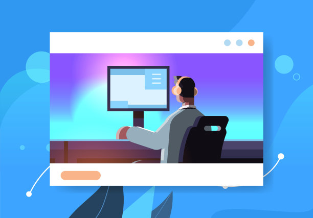 虚拟玩家在网上玩电子游戏，以电脑电子竞技比赛的概念进行电子竞技比赛图片下载