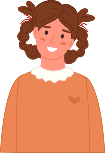 微笑的女孩肖像在休闲装中图片下载