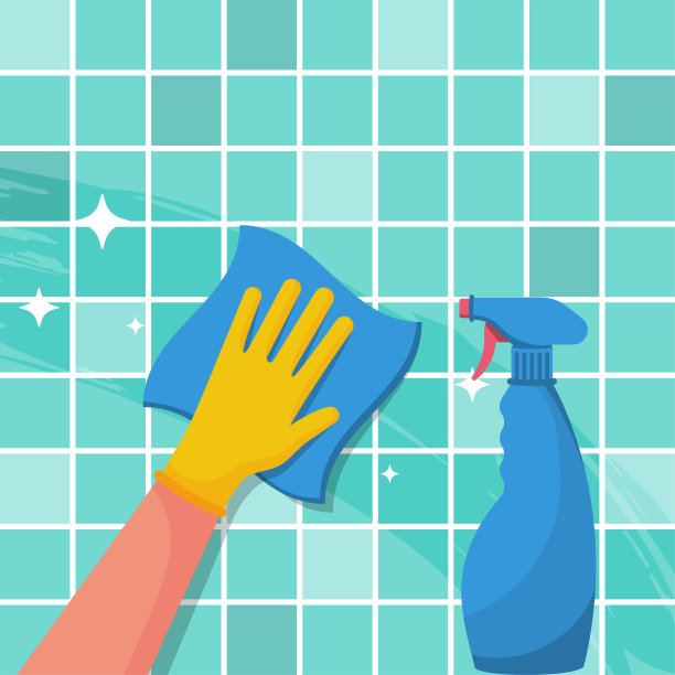 家政人员用餐巾擦拭表面图片下载