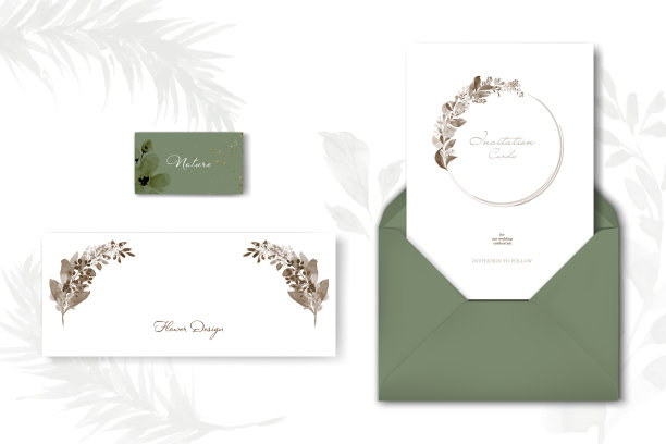 设置经典卡片模板与花卉和图片下载