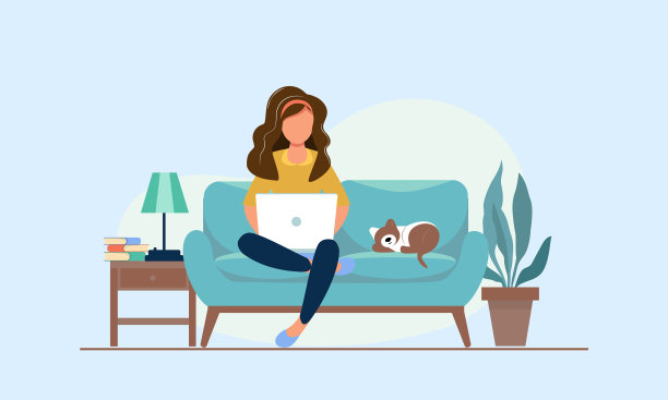 远程教育女子在线教育图片下载