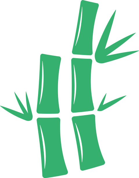 绿竹图标设计模板孤立图片下载