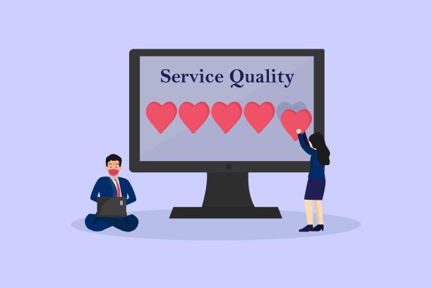 一个年轻的女人给五颗心的评论图片下载