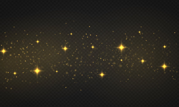 发光的散焦灯，灰尘颗粒图片下载