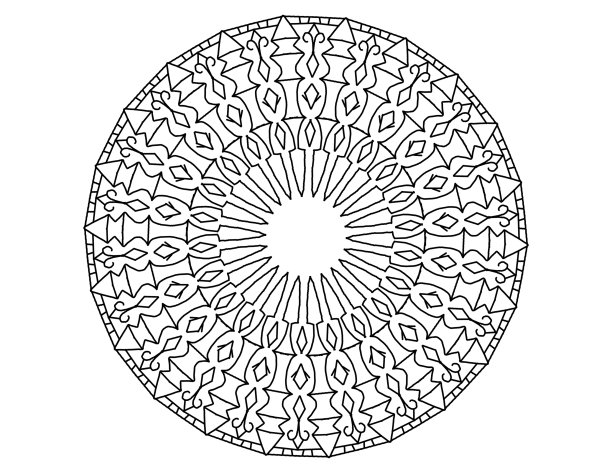 曼荼罗设计的上色和准备印刷图片下载