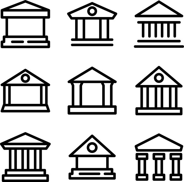 银行图标或标志孤立标志符号图片下载