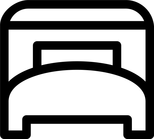 床标或标志孤立标志符号图片下载