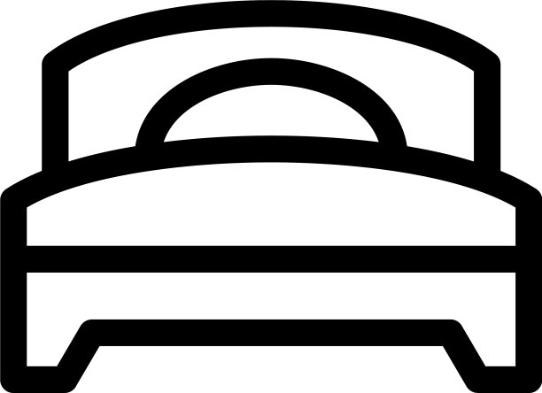 床标或标志孤立标志符号图片下载
