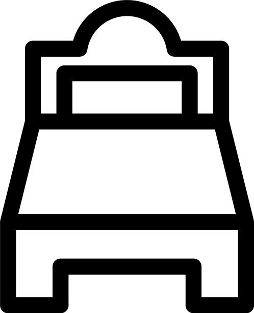 床标或标志孤立标志符号图片下载