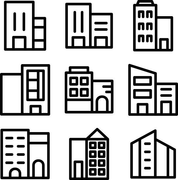 建筑物标志或标志孤立标志符号图片下载