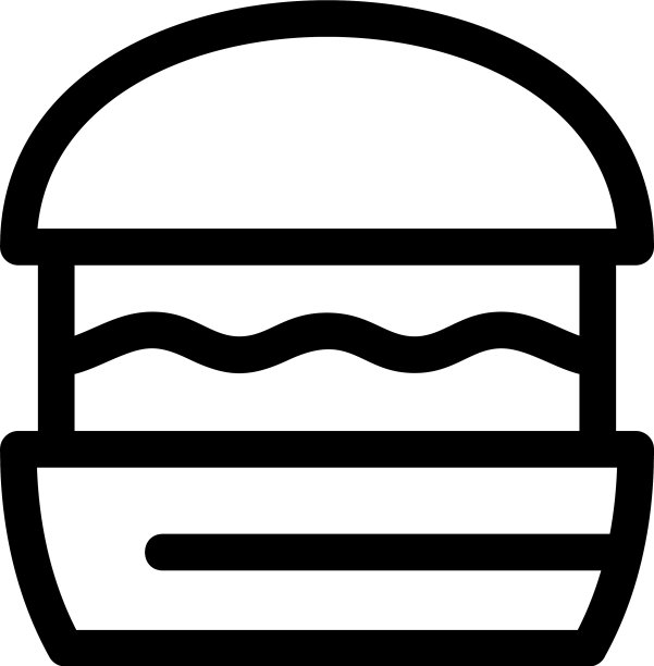 汉堡图标或标志图片下载