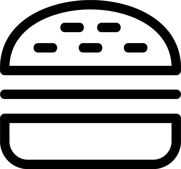 汉堡图标或标志图片下载