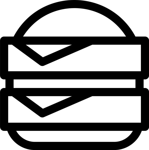 汉堡图标或标志图片下载