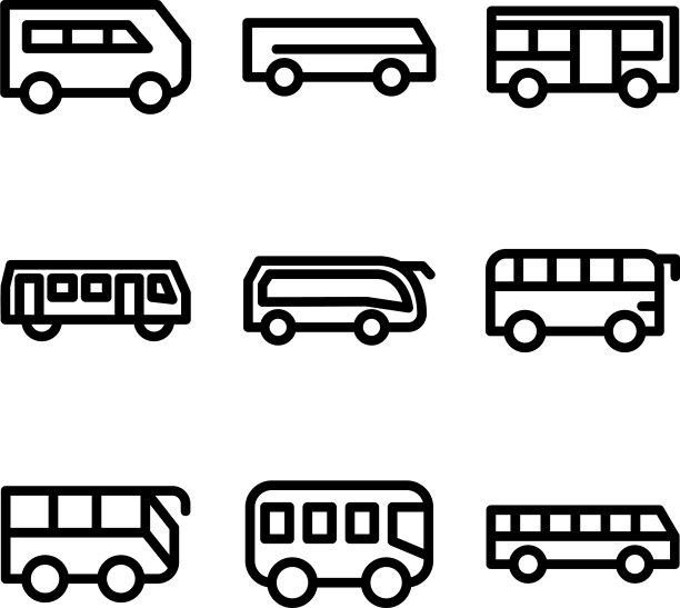 巴士标志或标志孤立标志符号图片下载