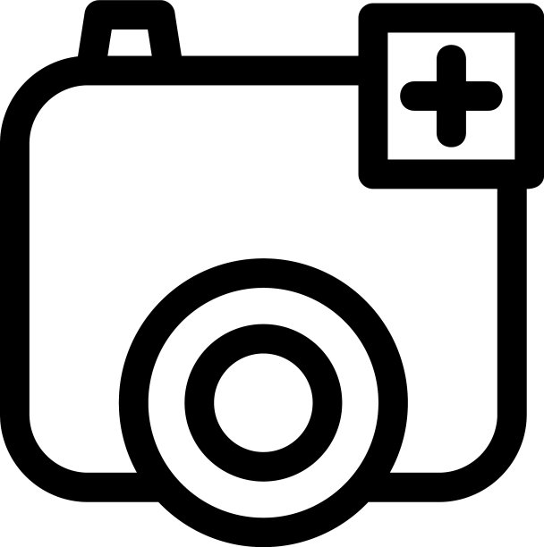 相机添加图标或标志孤立标志符号图片下载