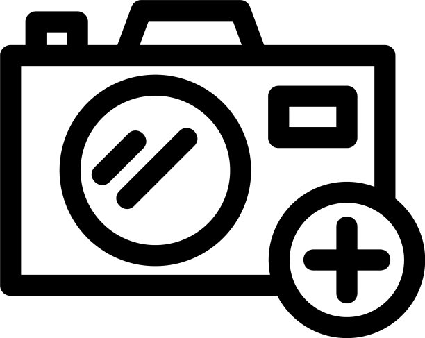 相机添加图标或标志孤立标志符号图片下载