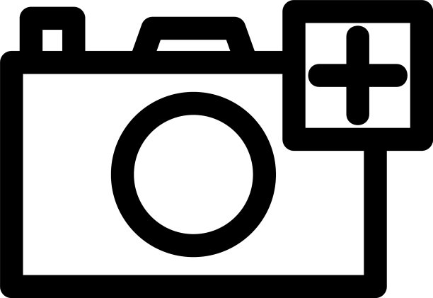 相机添加图标或标志孤立标志符号图片下载
