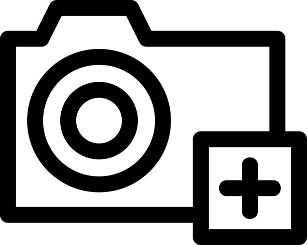 相机添加图标或标志孤立标志符号图片下载