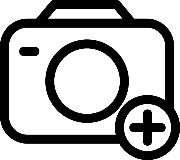 相机添加图标或标志孤立标志符号图片下载