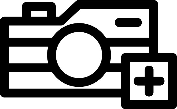 相机添加图标或标志孤立标志符号图片下载