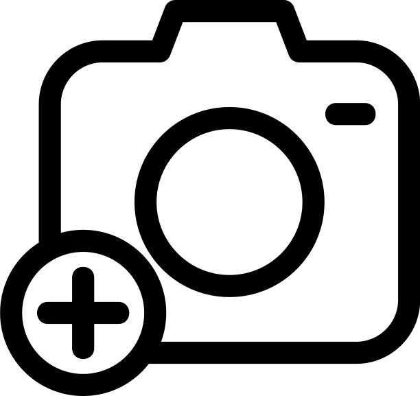 相机添加图标或标志孤立标志符号图片下载