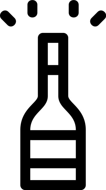 香槟图标或标志孤立标志符号图片下载