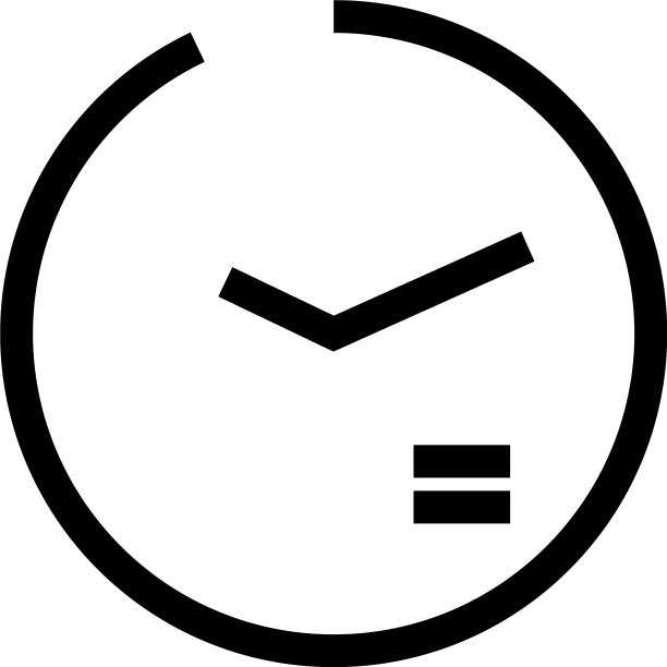 时钟图标或标志孤立的标志符号图片下载