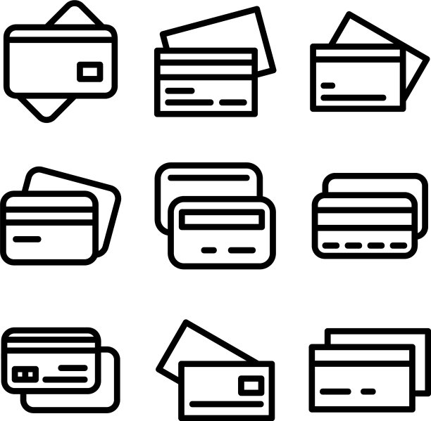 信用卡图标或Logo独立符号图片下载