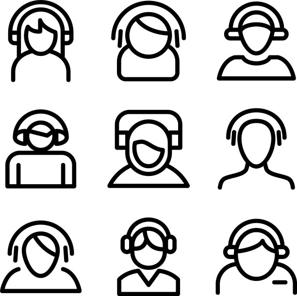 客户图标或标志孤立标志符号图片下载