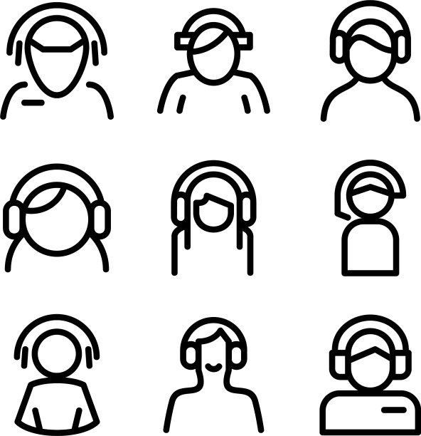 客户图标或标志孤立标志符号图片下载