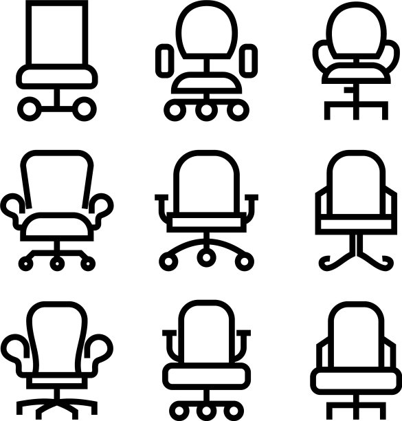 桌椅图标或标志孤立标志符号图片下载