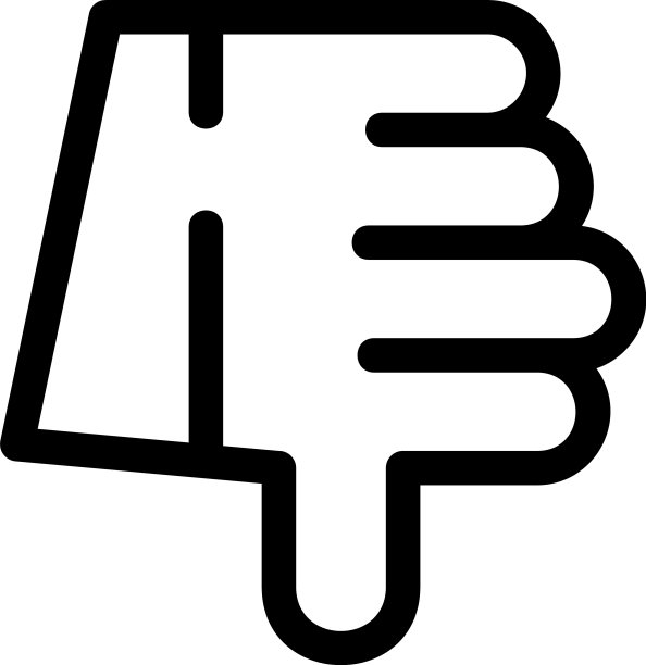不喜欢的隔离图标或标志符号图片下载
