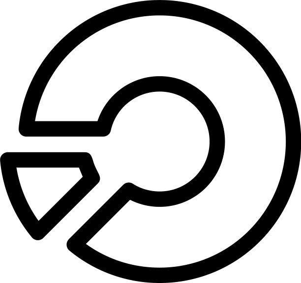 甜甜圈图表图标或标志孤立符号符号图片下载