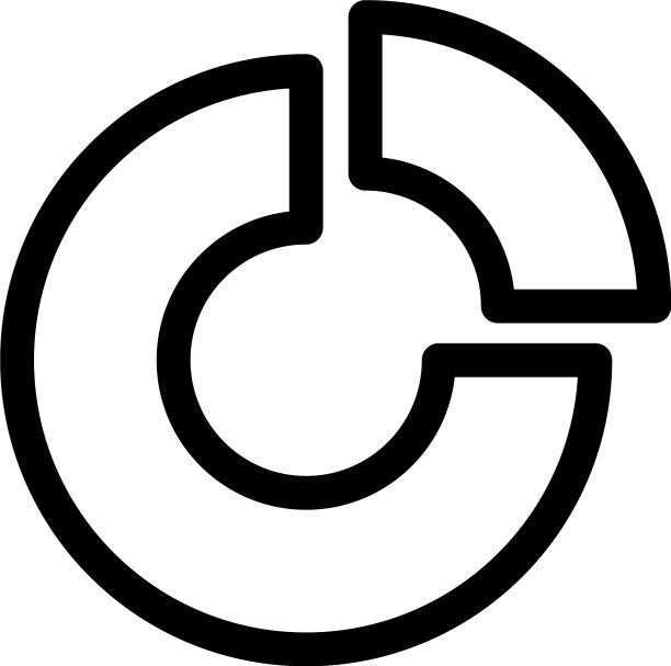 甜甜圈图表图标或标志图片下载