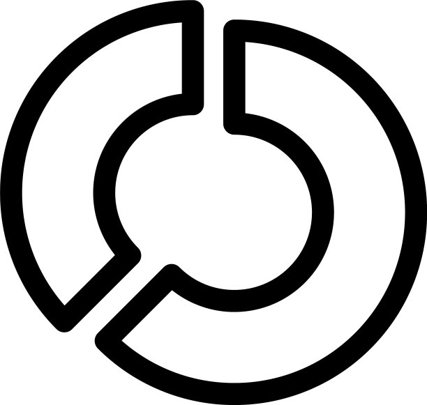 甜甜圈图表图标或标志孤立符号符号图片下载