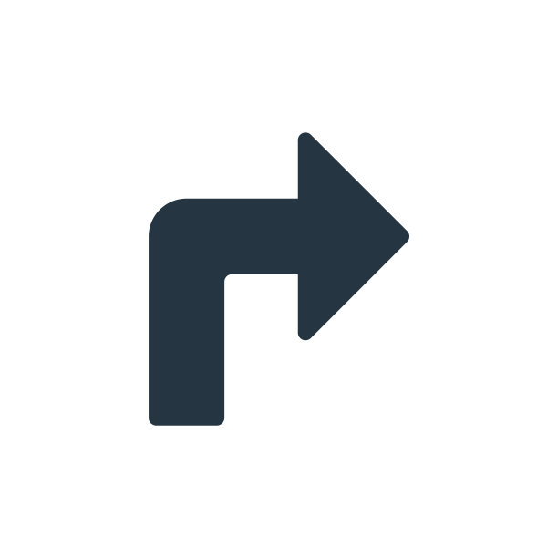 图标右转。字形右转图标的网站设计和移动，应用程序开发，打印。右转图标从填充箭头收集孤立的白色背景。图片下载