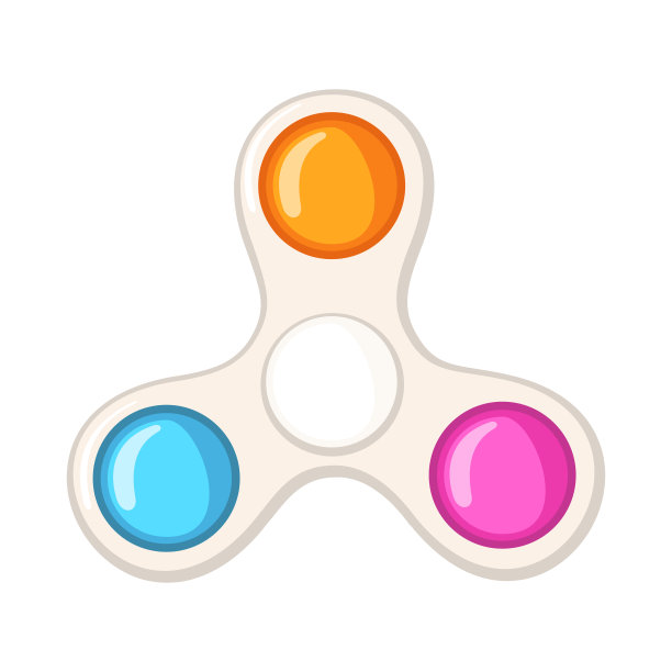 时尚的抗压力感官玩具简单的酒窝烦躁在平面风格孤立在白色背景。图片下载