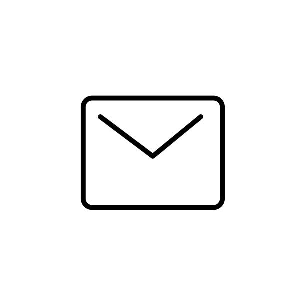 黑色细线信息或信件图标。发送邮件概念。Alat风格隔离符号，适用于：插图、简约、logo、移动、logotype、app、emblem、设计、web、UI、UX、GUI。矢量EPS 10图片下载