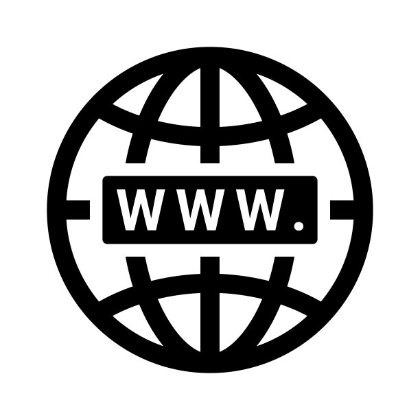 域名、互联网、网页图标黑色设计矢量图图片下载