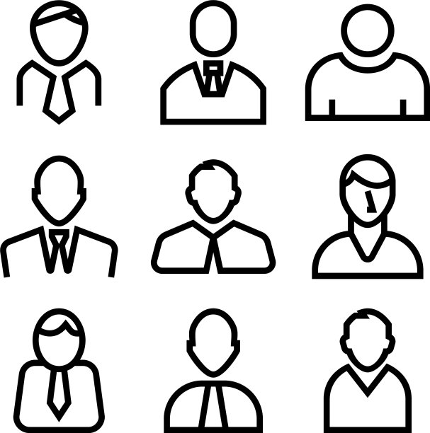 员工图标或标志孤立标志符号图片下载