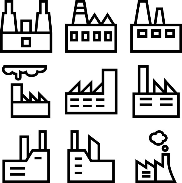 工厂标志或标志孤立标志符号图片下载