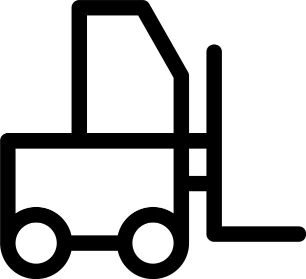 叉车图标或标志孤立标志符号图片下载