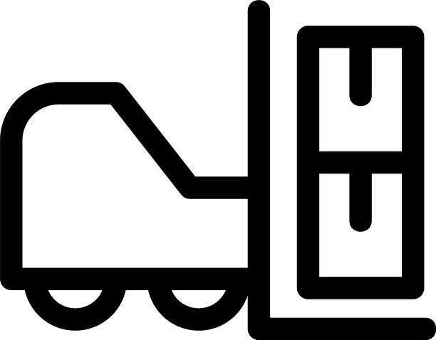 叉车图标或标志孤立标志符号图片下载