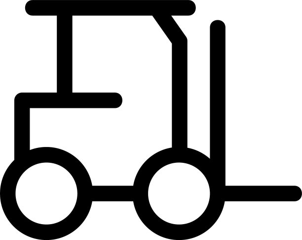 叉车图标或标志孤立标志符号图片下载