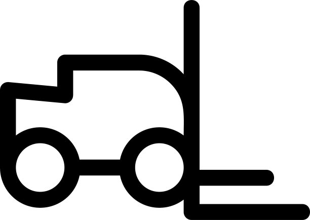 叉车图标或标志孤立标志符号图片下载