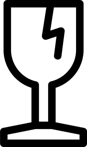 易碎的图标或标志孤立标志符号图片下载